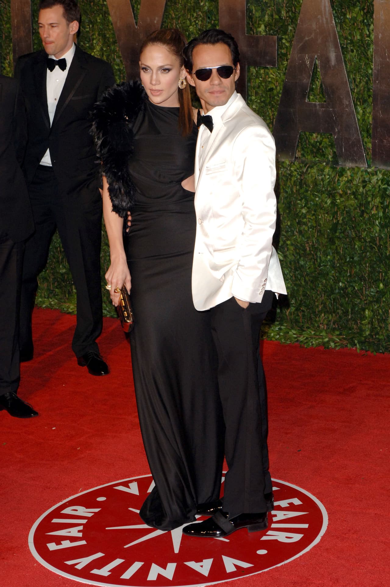 Jennifer López y su ex Marc Anthony en la fiesta de Vanity Fair tras los premios Oscar en el 2010.