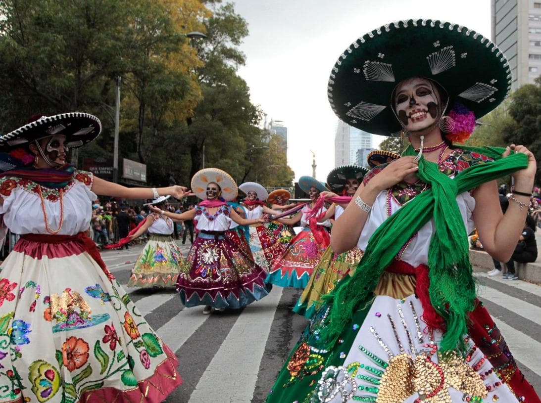 The Day of the Dead parade in Mexico City.
