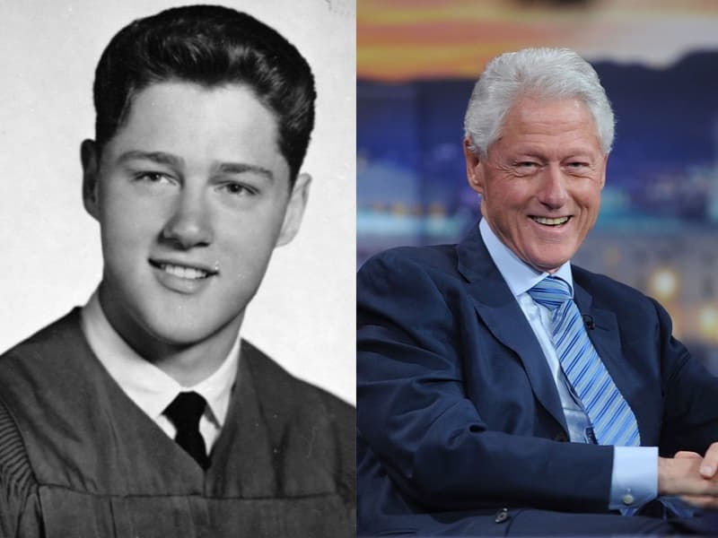 El ex presidente Bill Clinton ha sido apoyo fundamental en la campaña de Hillary Clinton. En la foto de la izquierda en 1964, en la Hot Springs High School.
