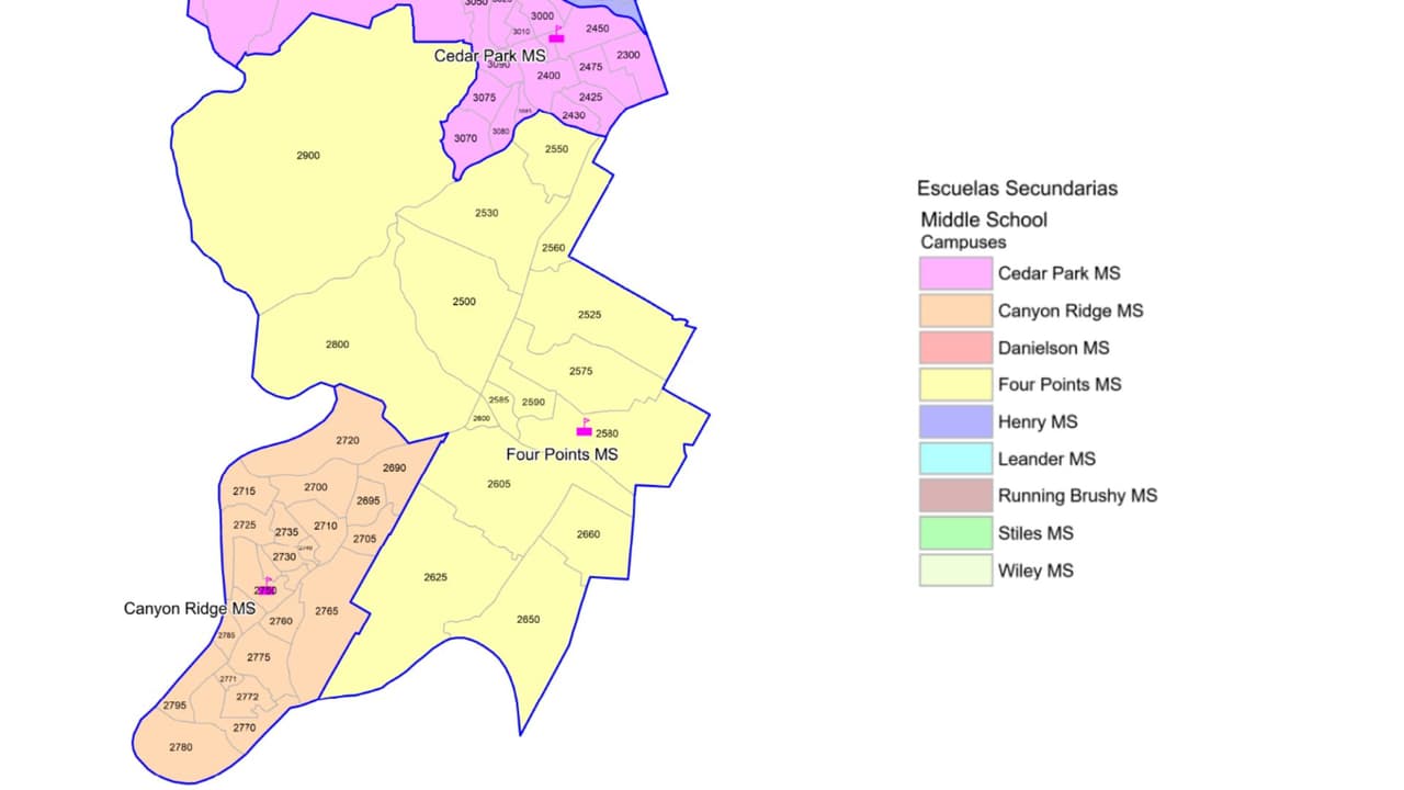 Mapa de rezonificación para escuelas secundarias (Parte 2)