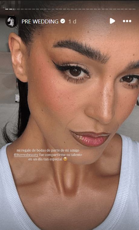 Ale Capetillo mostró el maquillaje que le hizo Luis Torres.