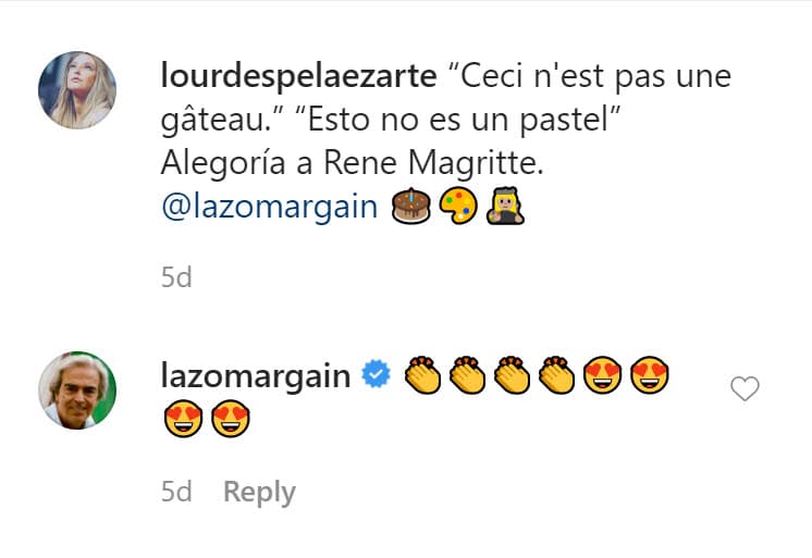 La respuesta de Lazo no necesitó de palabras. Los emoticonos que le dejó hablaron por sí mismos. 
<br>