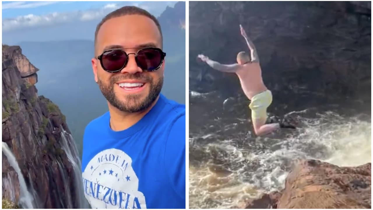 "¡Dios santo!": Nacho preocupó a sus fans tras aventarse de una cascada y tardar en salir
