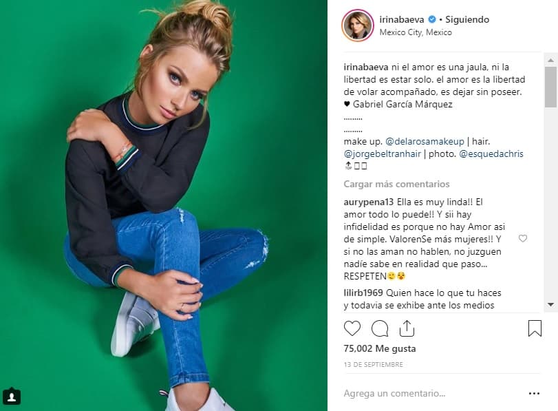 Un día antes que Irina Baeva publicara esta frase, Gabriel Soto y Geraldine Bazán coincidieron en un evento donde sus hijas Miranda y Elissa modelaron en una pasarela. Allí el actor opinó sobre la posibilidad de que su ex rehiciera su vida amorosa con otra persona: "Ni el amor es una jaula, ni la libertad es estar solo. El amor es la libertad de volar acompañado, es dejar sin poseer", frase del escritor Gabriel García Márquez.