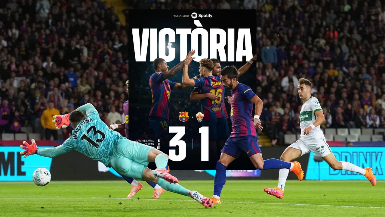 Barcelona se repone tras el Clásico y vence sin problemas al Elche