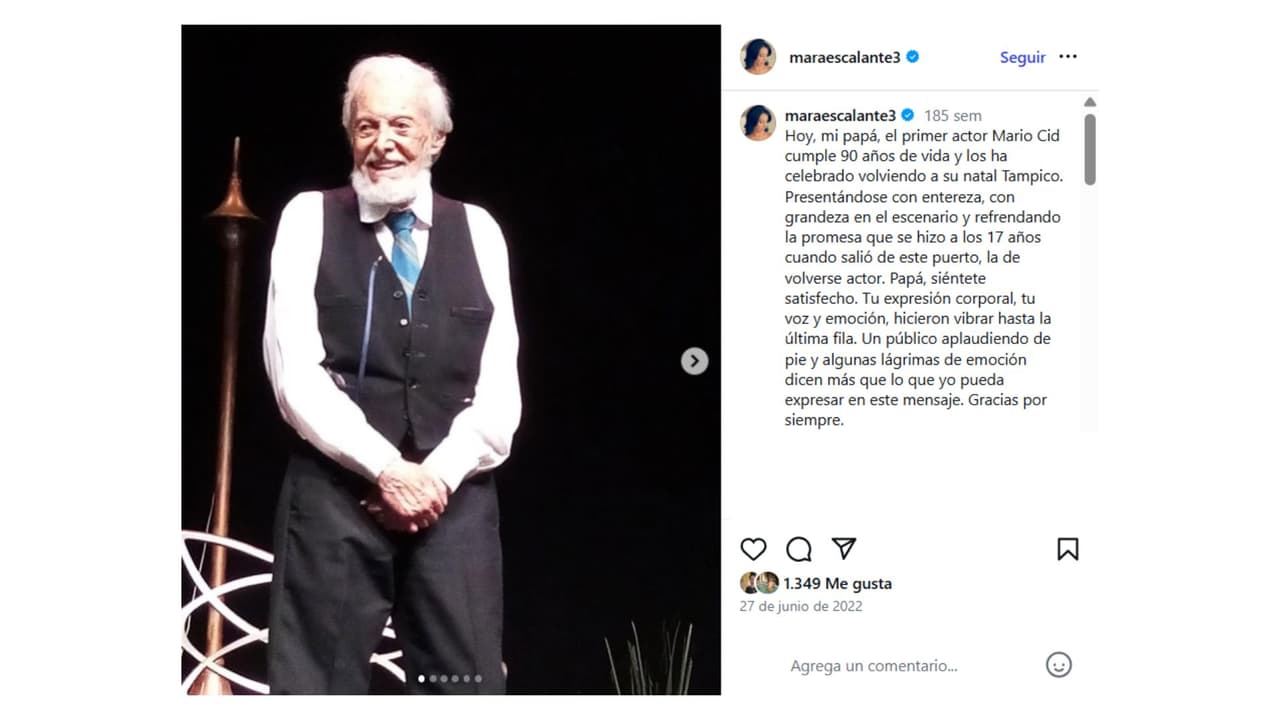 Así hablaba Mara Escalante de su padre.