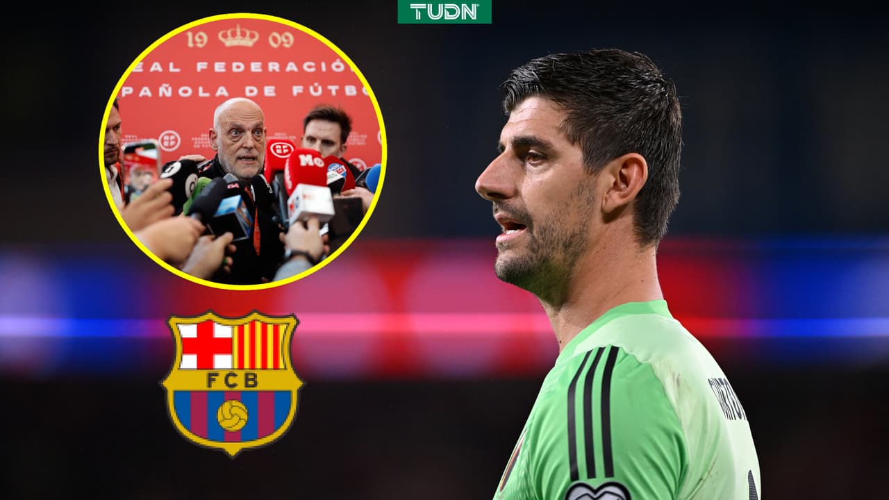 Courtois critica a presidente de LaLiga por el juego del Barcelona en Miami 