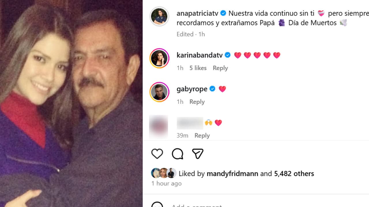Ana Patricia Gámez recordó a su fallecido padre en el Día de Muertos, una tradición de la cultura mexicana.