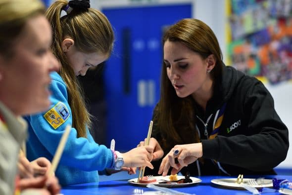 En esta ocasión vimos a la duquesa convivir con los niños.