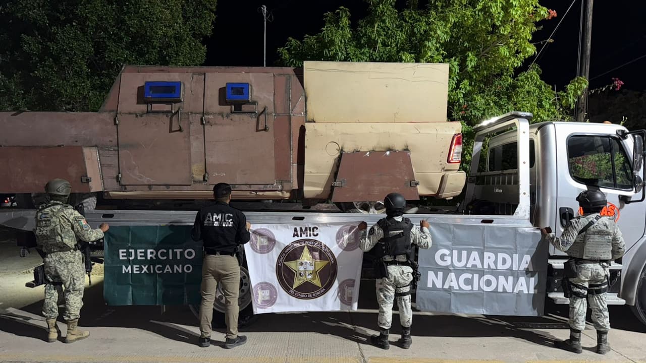 Los vehículos robados fueron modificados con blindaje artesanal