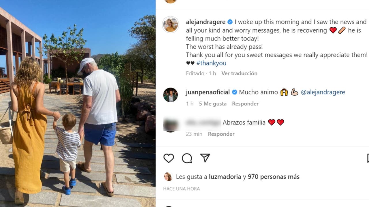 Alejandra Silva colgó en Instagram este mensaje en el que reporta que Richard Gere se está recuperando.
