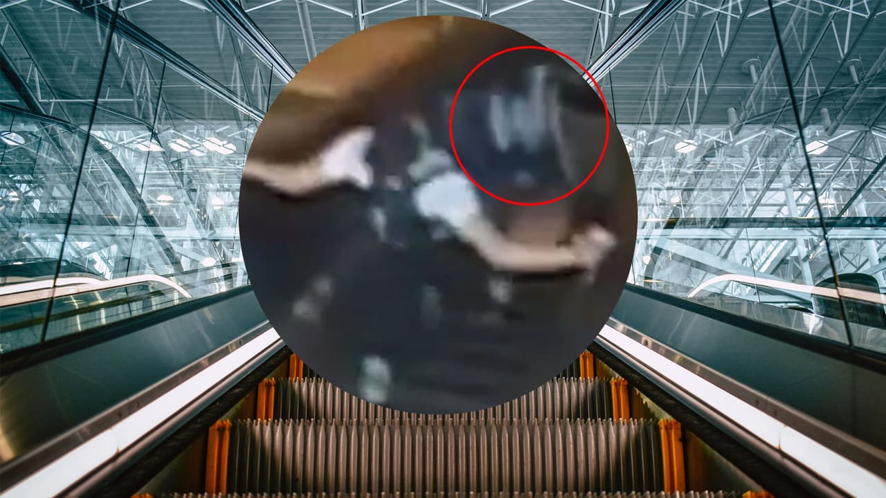 Un hombre patea y tira por escalera mecánica a una mujer en el subway de Brooklyn