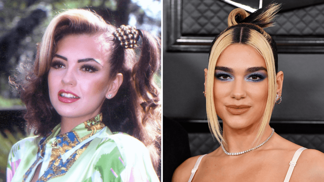 Thalía impone moda: Dua Lipa usó en los Grammy 2022 el mismo vestido que la cantante en los 90