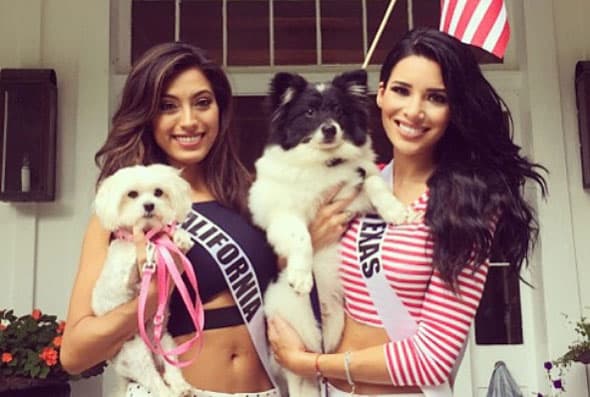 Ellas son Ylianna Guerra, Miss Texas y Natasha Martinez, Miss California 2015.
