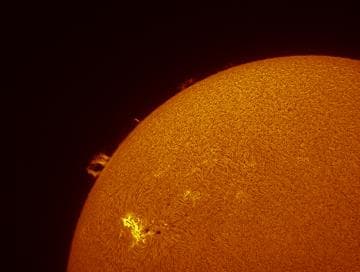 Foto del sol por el aficionado José Borrero