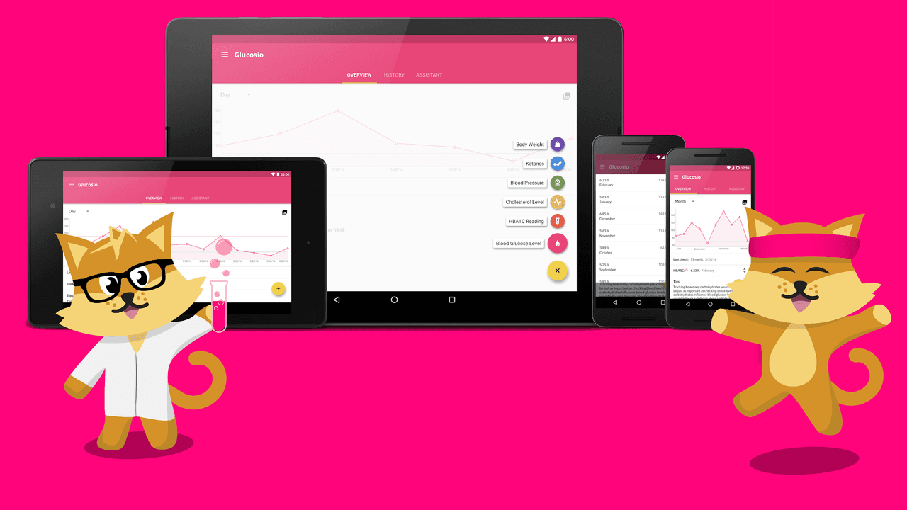 <b>4. Glucosio.</b> La 
<a href="https://www.glucosio.org/">app</a> está dirigida a pacientes con diabetes tipo 1 y 2. Monitorea tu peso, hemoglobina, ketones, colesterol y otros indicadores. Incluye un conversor de HbA1c y permite generar recordatorios para tomar medicamentos, hacer ejercicio y más.
