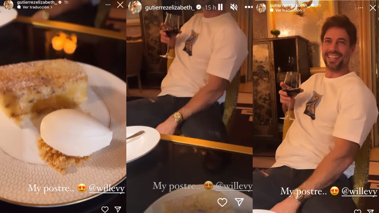 Elizabeth Gutiérrez así captó a William Levy, con quien está de viaje en España: "'My’ postre (mi postre)", escribió al etiquetarlo en Instagram.