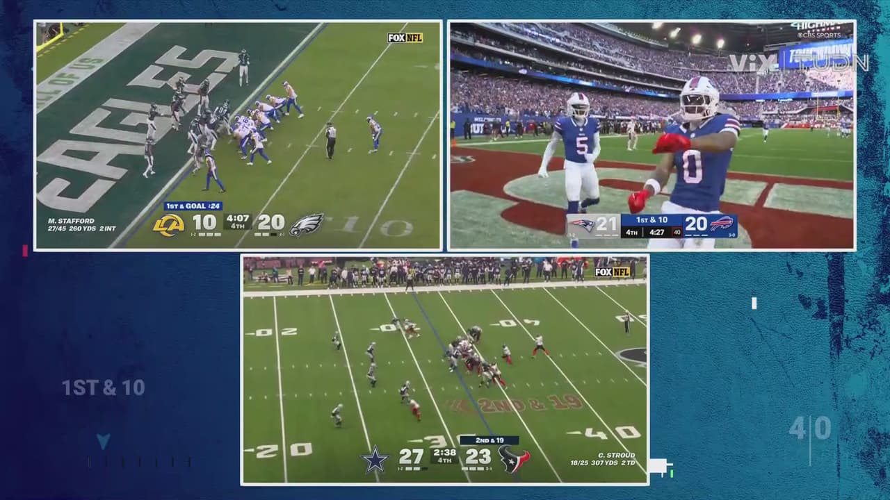¡Anotaciones de los Bills y de los Rams!