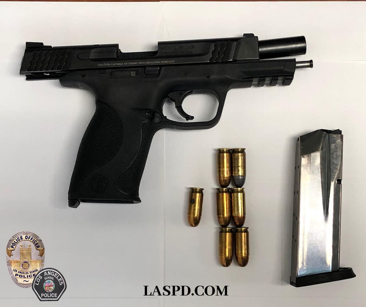 El 13 de septiembre a las 8:20 am la Policía Escolar de Los Ángeles, LASPD, arrestó a un individuo cerca de la Academia de Aprendizaje Cesar Chávez. El sospechoso llevaba consigo una pistola y narcóticos. El sospechoso fue inmediatamente detenido y arrestado por posesión de una pistola sin incidentes. "En este incidente, el individuo fue honesto y cumplió con las órdenes del oficial", según el comunicado del LASPD.