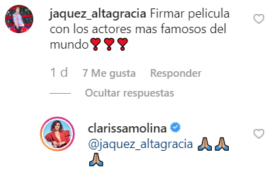 También le desearon que el próximo año pueda filmar otra película con importantes celebridades.