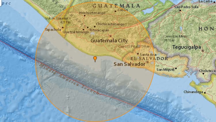 Terremoto de magnitud 6.8 estremece costas de Guatemala