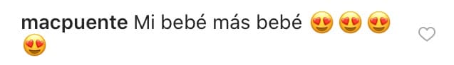 La hermana de Anahí, 
<b><a href="https://www.univision.com/entretenimiento/celebridades/marichelo-bajo-55-libras-en-un-ano-y-el-pato-donald-fue-testigo-de-su-transformacion-no-es-mentira-mira-las-fotos-fotos" target="_blank">Marichelo Puente,</a></b> se alegró de ver a su sobrino y escribió: "Mi bebé más bebé".
<br>