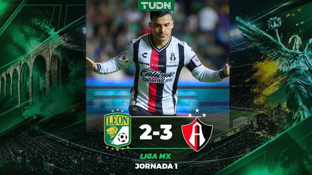León vs. Atlas: Goles, resultado y resumen del partido de Liga MX Apetura 2026