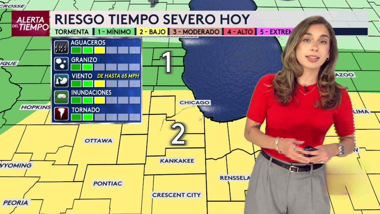 Pronóstico del tiempo hoy en Chicago: Riesgo de tiempo severo 2; el termómetro alcanzará 84 °F