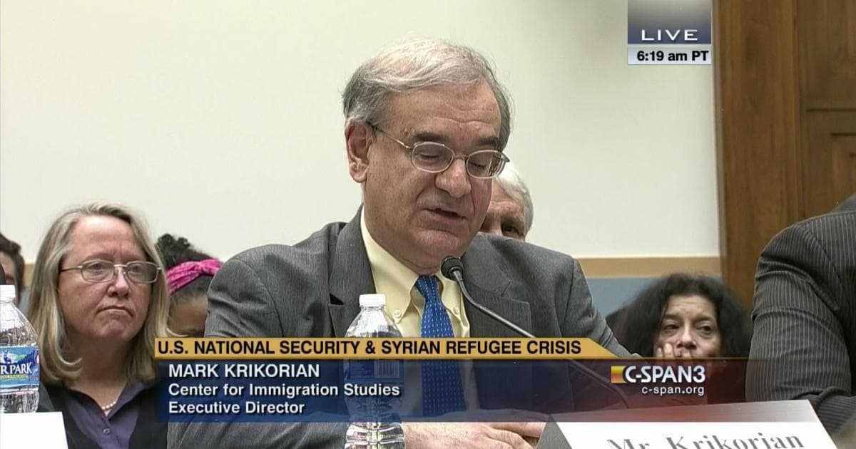 Mark Krikorian y otros investigadores del CIS han comparecido ante el Congreso en diez ocasiones desde enero de 2016.