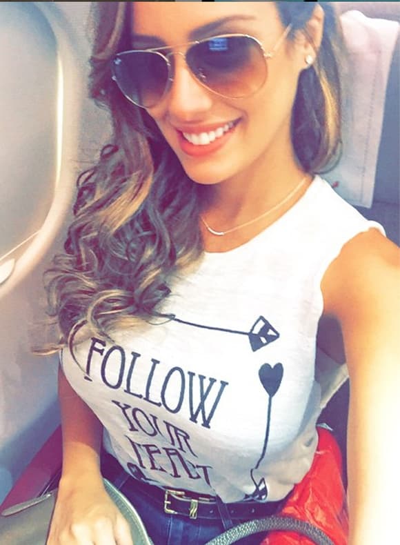 Con una enorme sonrisa, la puertorriqueña le dijo 'hasta pronto' a la ciudad para irse a un viaje mágico a la hermosa tierra de Israel.