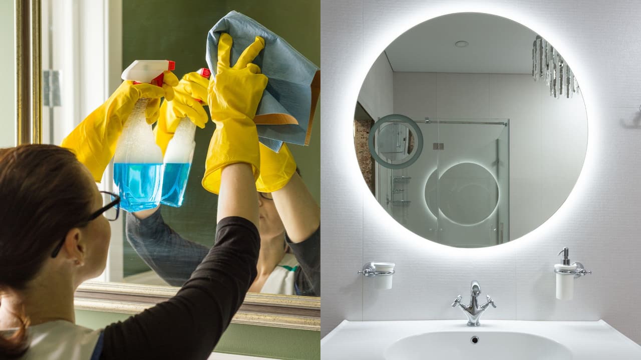 Así es como debes limpiar los espejos con manchas y devolverles su brillo