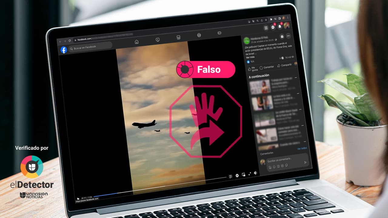 Es falso que ese video muestre al Air Force One saliendo “escoltado” de Israel