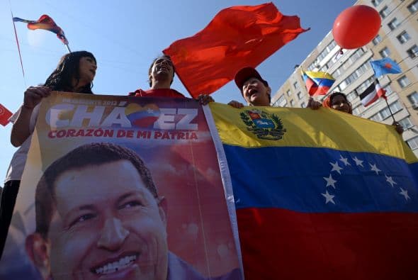 Los seguidores de Maduro confluyeron en la plaza principal de Caracas, procedentes de diversos puntos.