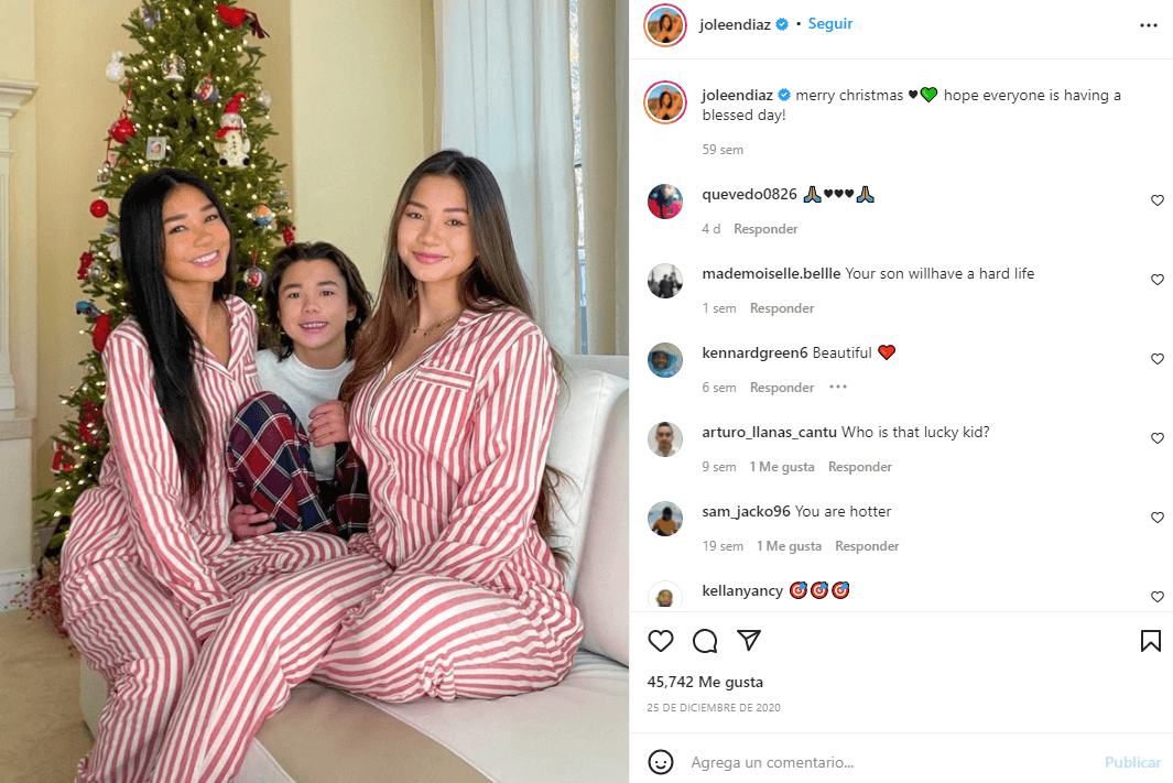 Joleen Diaz y su familia