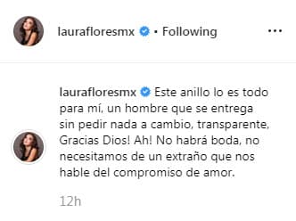 La actriz aclaró que no habrá boda porque no necesitan "de un extraño" para comprometerse.