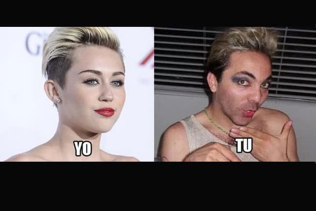 Los memes sobre las fotos no paran, y cada que salen fotos de él así, lo tunden en la red. Hasta lo han comparado con con Miley Cyrus. ¡Son igual de escandalosos!