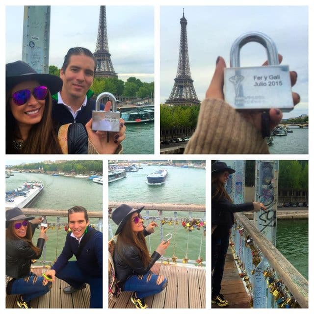 Incluso se unieron a la tradición de dejar su "candado del amor" en el Puente de las Artes.