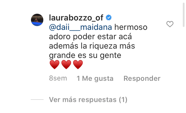 <b>"Adoro poder estar acá"</b>, le contestó a una seguidora, "además la riqueza más grande es su gente". 
<br>
