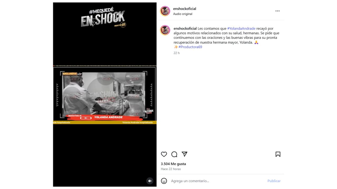 Así captaron a la presentadora tras haber sufrido una recaída de salud.