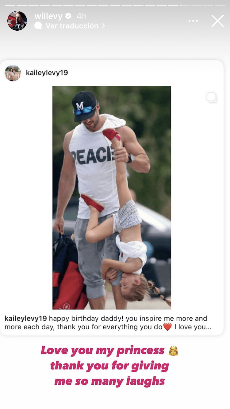 El actor respondió con un cariñoso mensaje para la pequeña: "Te amo, mi princesa. Gracias por darme tantas sonrisas".