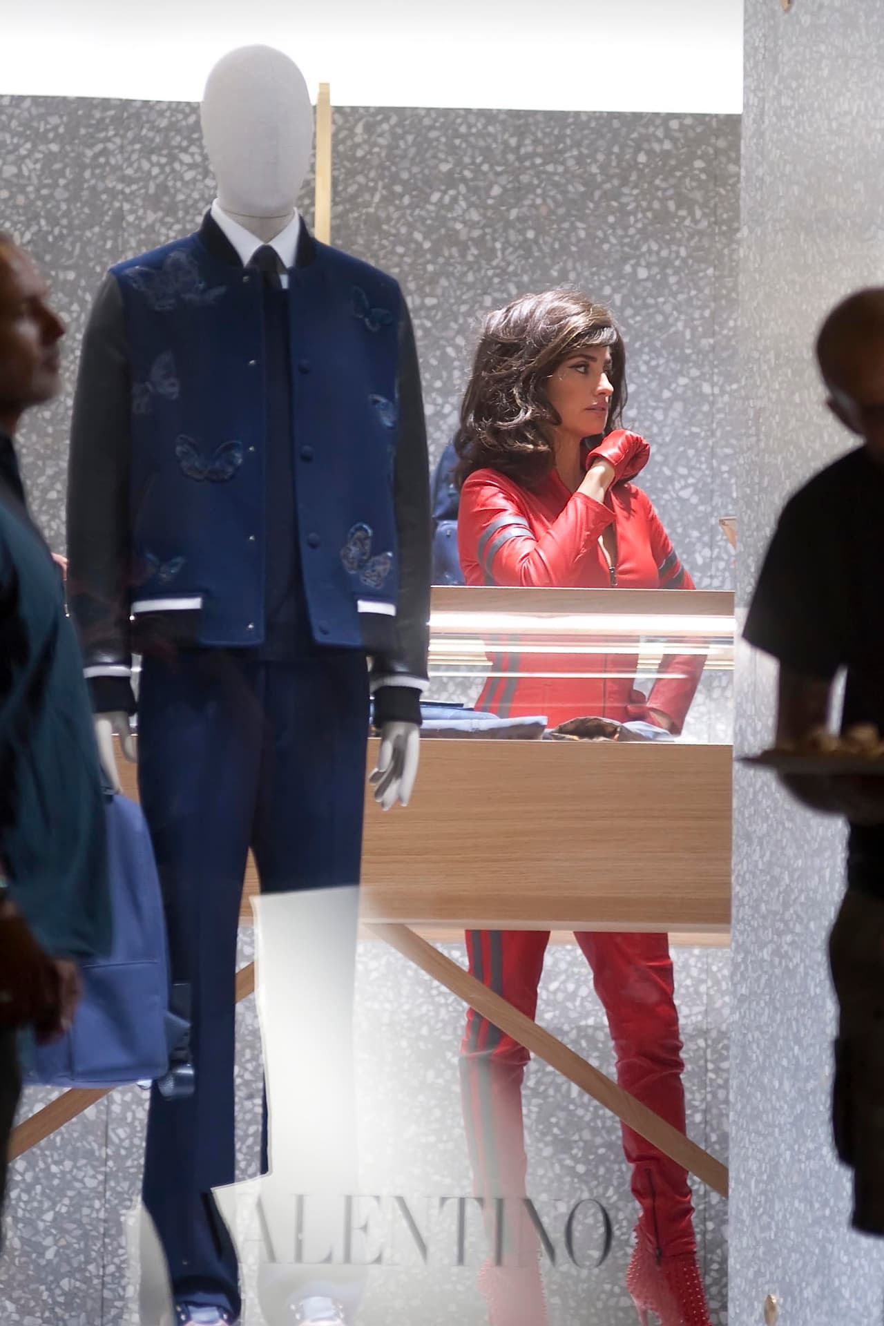 Allí estuvo la actriz junto a Ben Stiller, Owen Wilson y los maniquíes