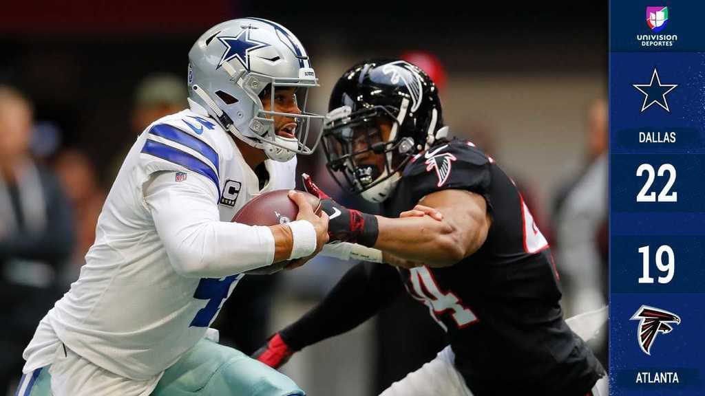 <b>Dallas 22-19 Atlanta</b>. Un gol de campo de 42 yardas de Brett Maher mientras expiraba el reloj le dio la victoria a los Cowboys. Ezikiel Elliott corrió para 122 yardas y una anotación para Dallas.