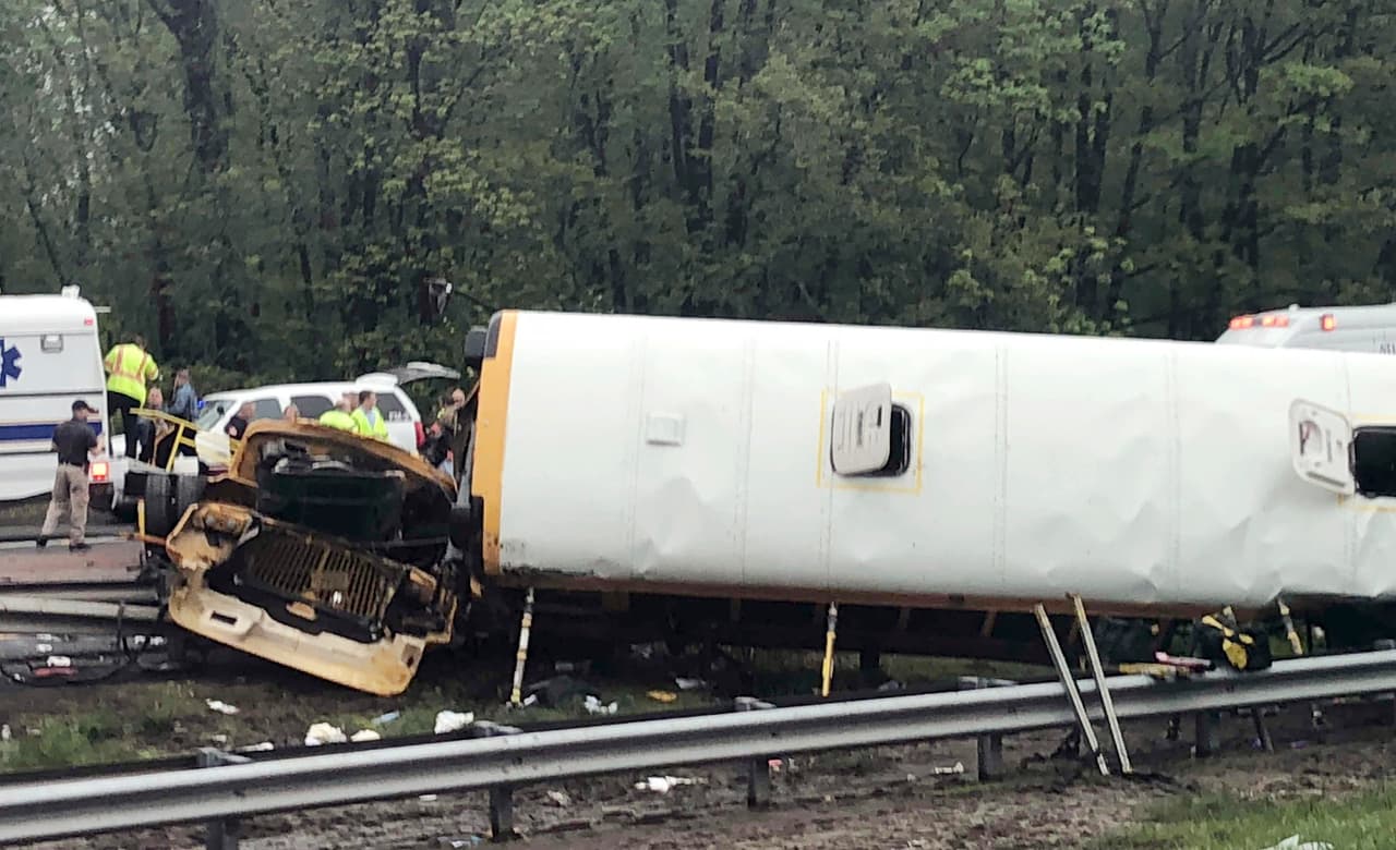 El autobús transportaba a estudiantes de quinto grado de la East Brook Middle School de Paramus, Nueva Jersey.