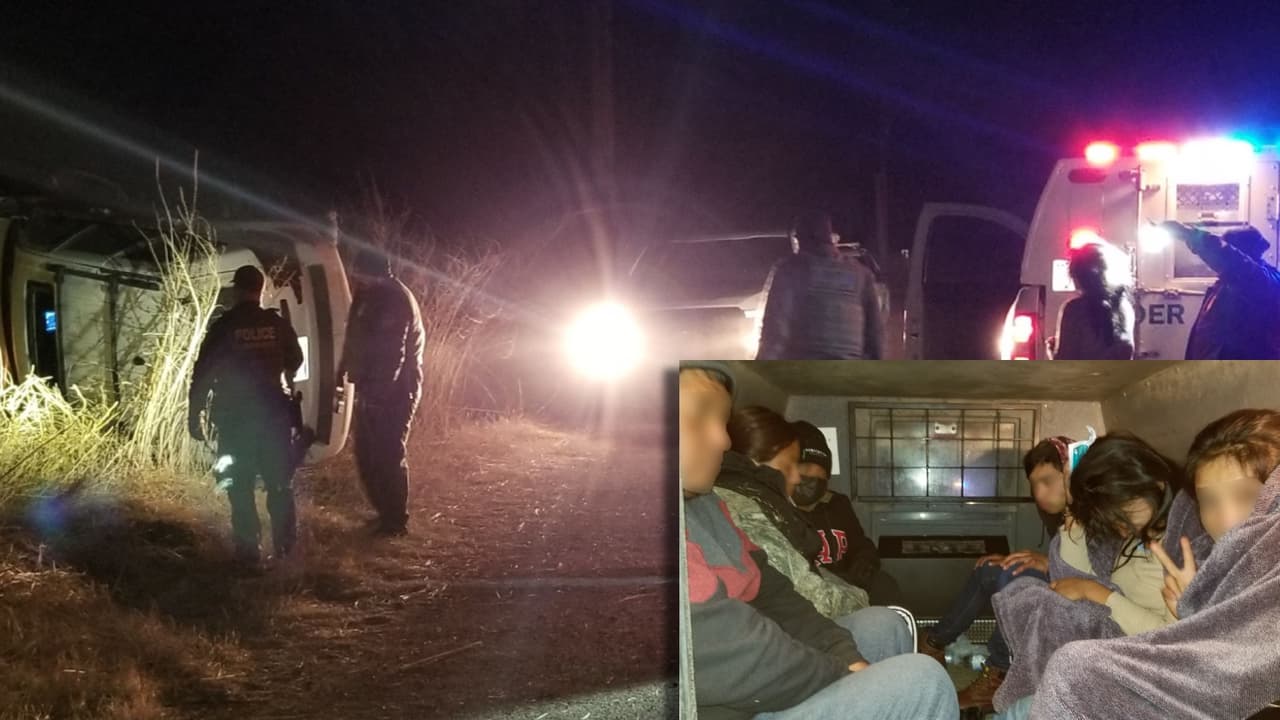 Las autoridades fronterizas indicaron que el vehículo intentaba huir de los agentes cuando ocurrió el accidente, pudieron sacar a tiempo a los seis indocumentados. El conductor, un ciudadano estadounidense, enfrenta cargos.