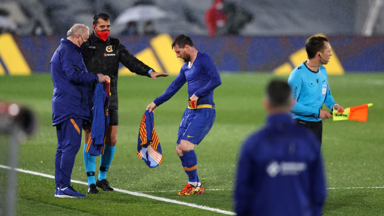 No pudo con el Madrid ni con el clima: Messi tembló de frío