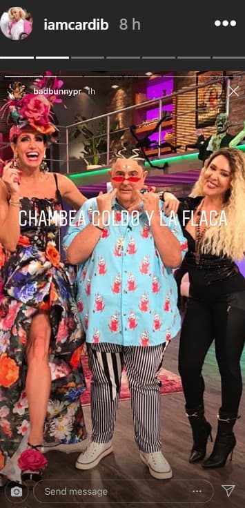 "Chambea Goldo y La Flaca", es lo que se puede leer en la imagen.