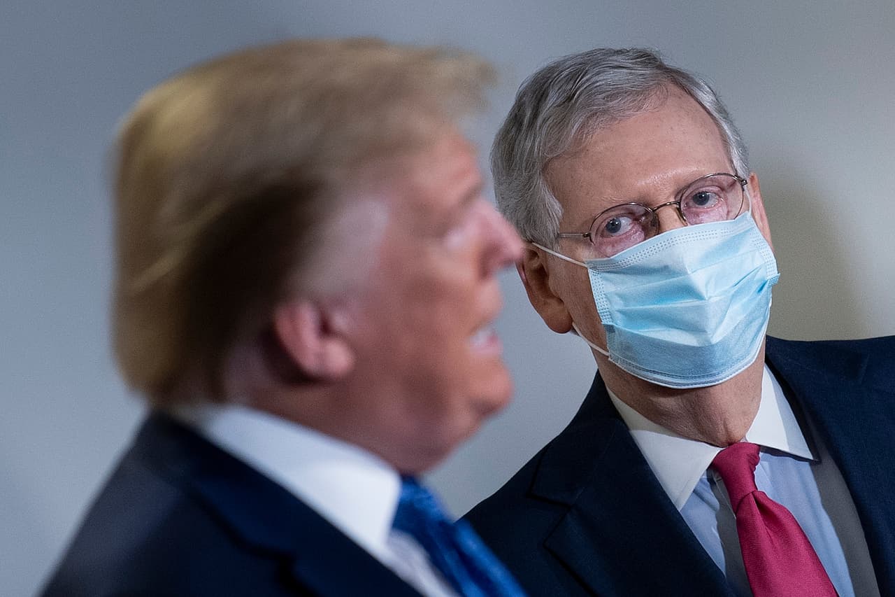Donald Trump ataca a Mitch McConnell y lo culpa por las pérdidas de los republicanos en el Senado