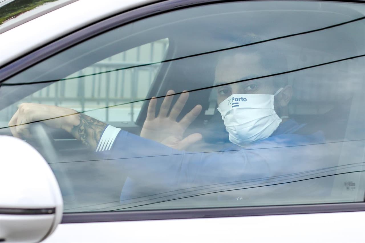 Agustín Marchesín en el regreso del Porto a los entrenamientos pese al coronavirus.