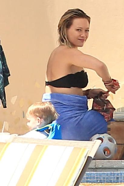 Luciendo un cuerpazo.