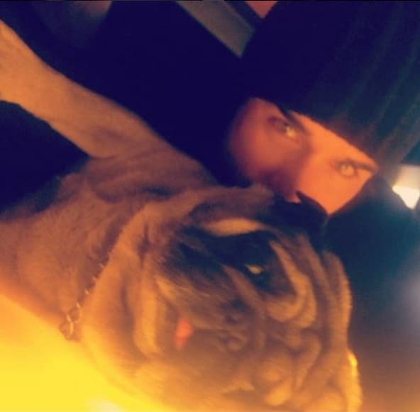 Pero este galanazo también tiene a Leo, un tierno Pug.